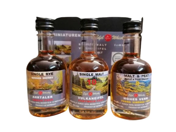 Eifel Whisky Reserve Miniaturen Trio in Geschenkverpackung 3 x 40ml
