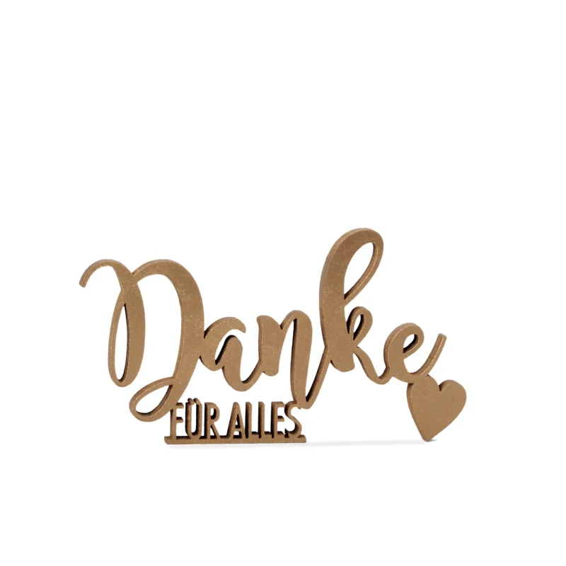 Holz-Schriftzug "Danke für alles"