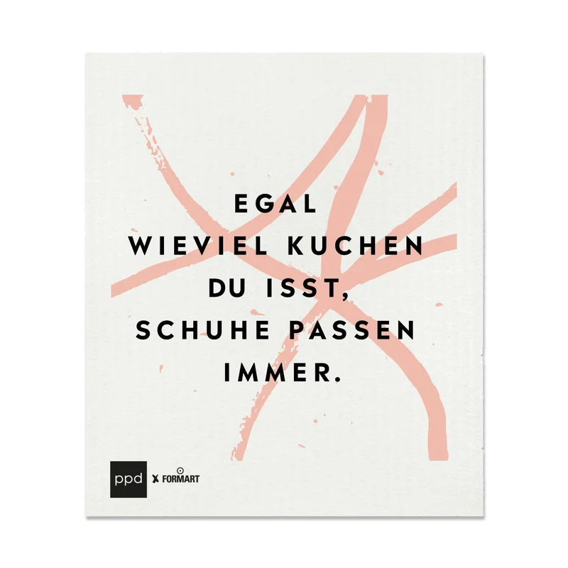 Schwammtuch "Schuhe passen immer"