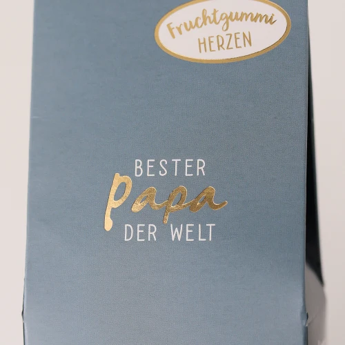 Fruchtgummi Herzen / Bonbon bester Papa der Welt