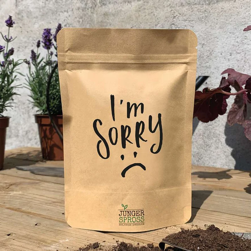 Botschaftsbeutel "I'm sorry" zum Selberzüchten von Baldrian
