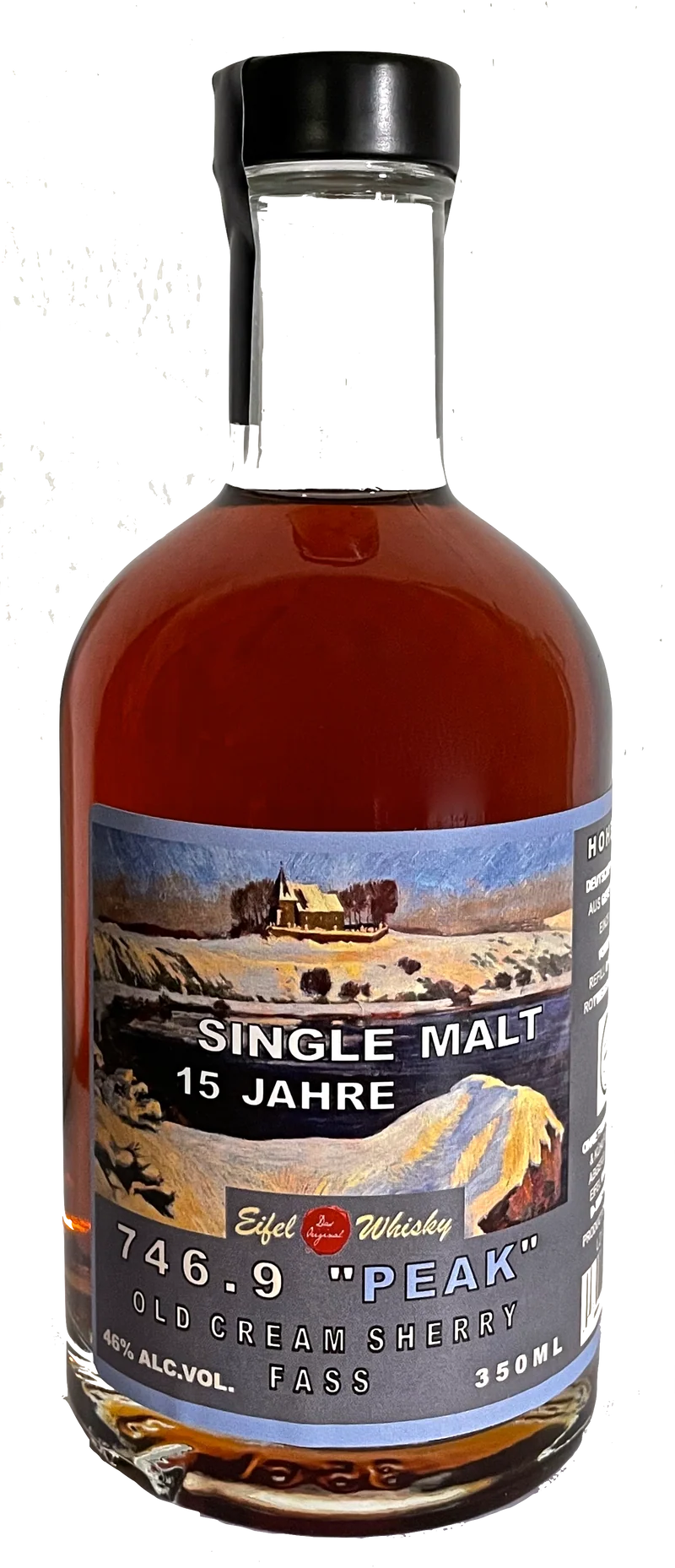 Eifel Whisky 746.9 Peak Single Malt "Old Cream Sherry Cask" (15 Jahre) 0,35l, 46%vol.