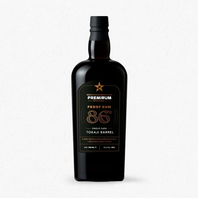 Premirum Proof Rum 86 Tokaji Barrel 43% 0,7L
