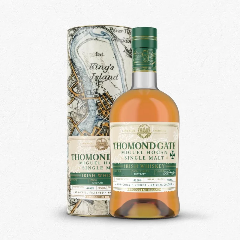 Thomond Gate Miguel Hogan Single Malt Irish Whiskey - Ruby Port Cask Finish 46% 0,7L