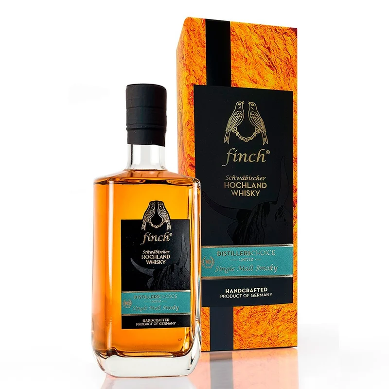 finch® Schwäbischer Hochland Whisky DISTILLERSCHOICE Single Malt Smoky 10 Years (0,5 l)