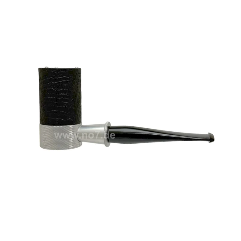 Pfeife Tsuge Roulette sand schwarz silberfarben 9mm