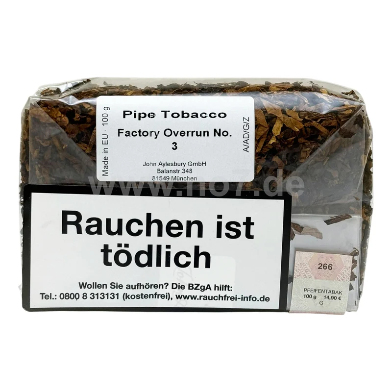 Pfeifentabak John Aylesbury Factory Overrun No. 3 (100g)