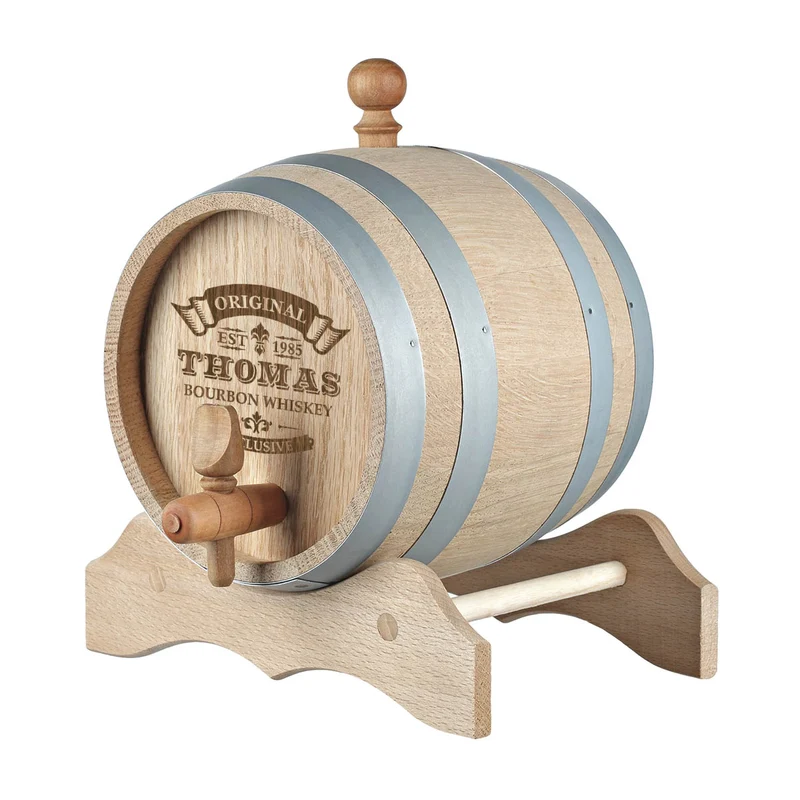 Whiskyfass aus Eichenholz mit personalisierter Gravur - Original Exklusive