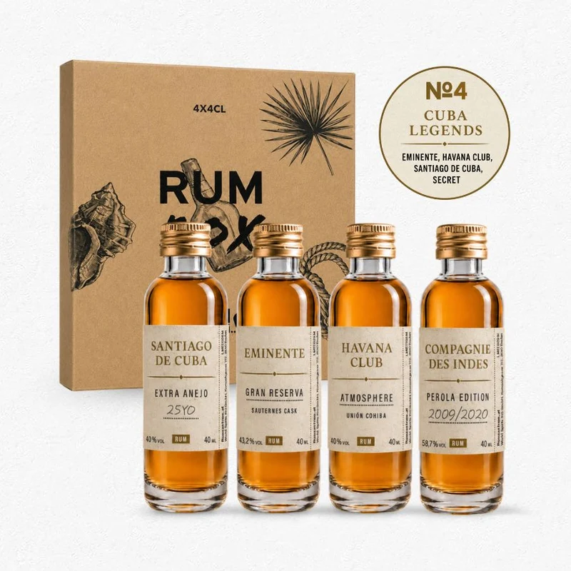 Rum Tastingbox Raritäten Edition Nº4 – Cuba Legends 45,5% 4x40ml