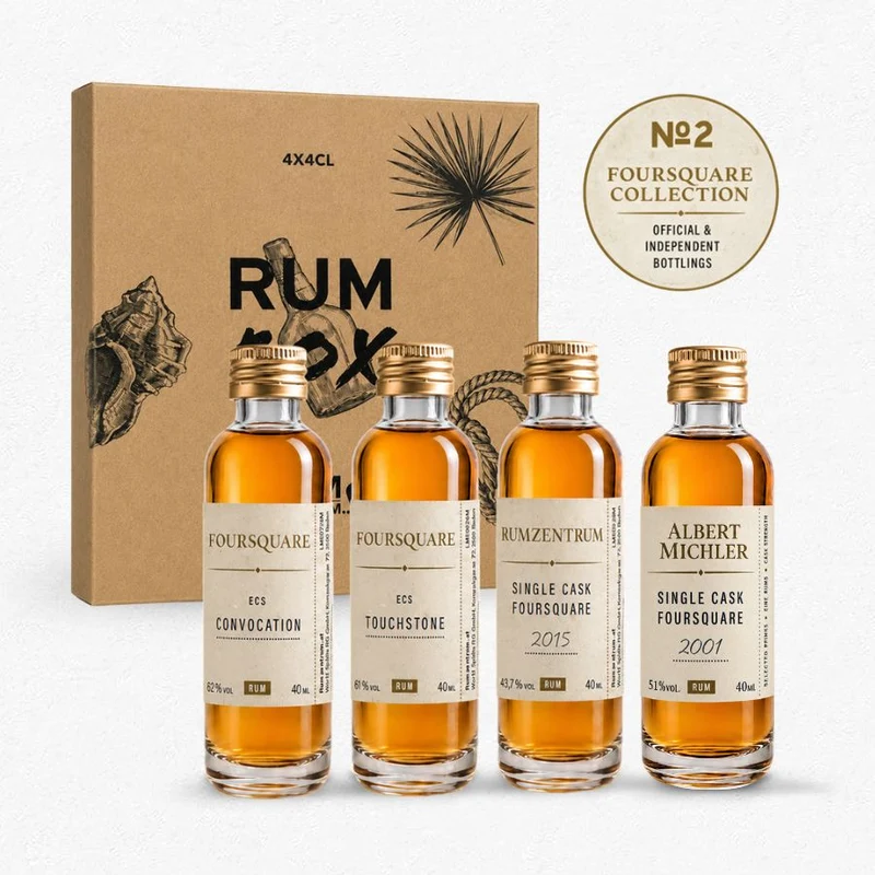 Rum Tastingbox Raritäten Edition Nº2 – Foursquare Collection 54,4% 4x40ml