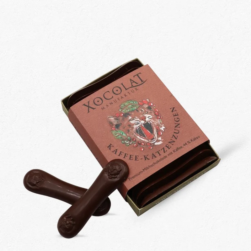 Schokolade - Xocolat Kaffee Katzenzungen 44% 100g
