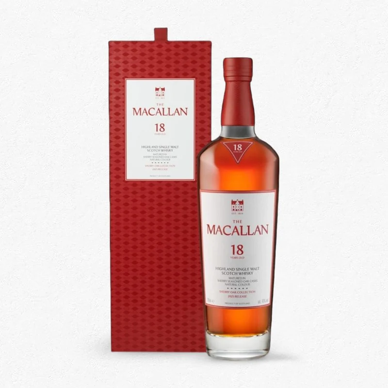 Macallan Sherry Oak 18YO Release 2025 - Highland Single Malt Scotch Whisky 43% 0,7L