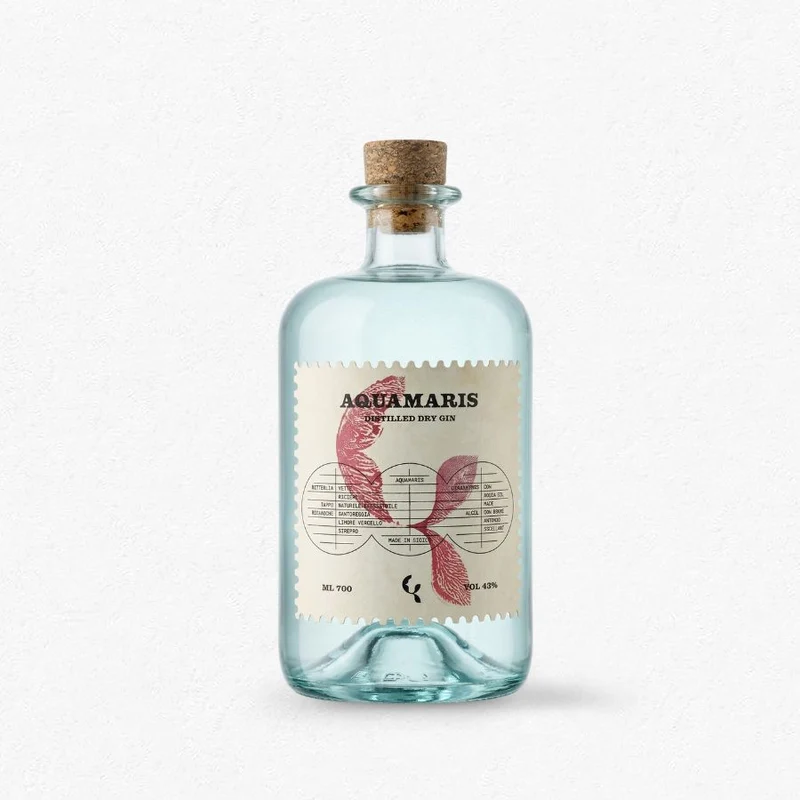 Aquamaris Distilled Dry Gin con Aqua di Mare 43% 0,7L
