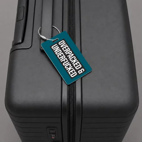 Kofferanhänger Overpacked & Underfucked