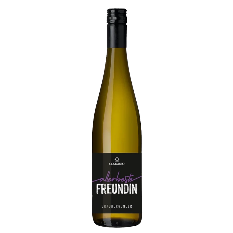 Wein "Allerbeste Freundin" Grauburgunder zu jeder Feier wie Geburtstsag, Hochzeit, Prüfung
