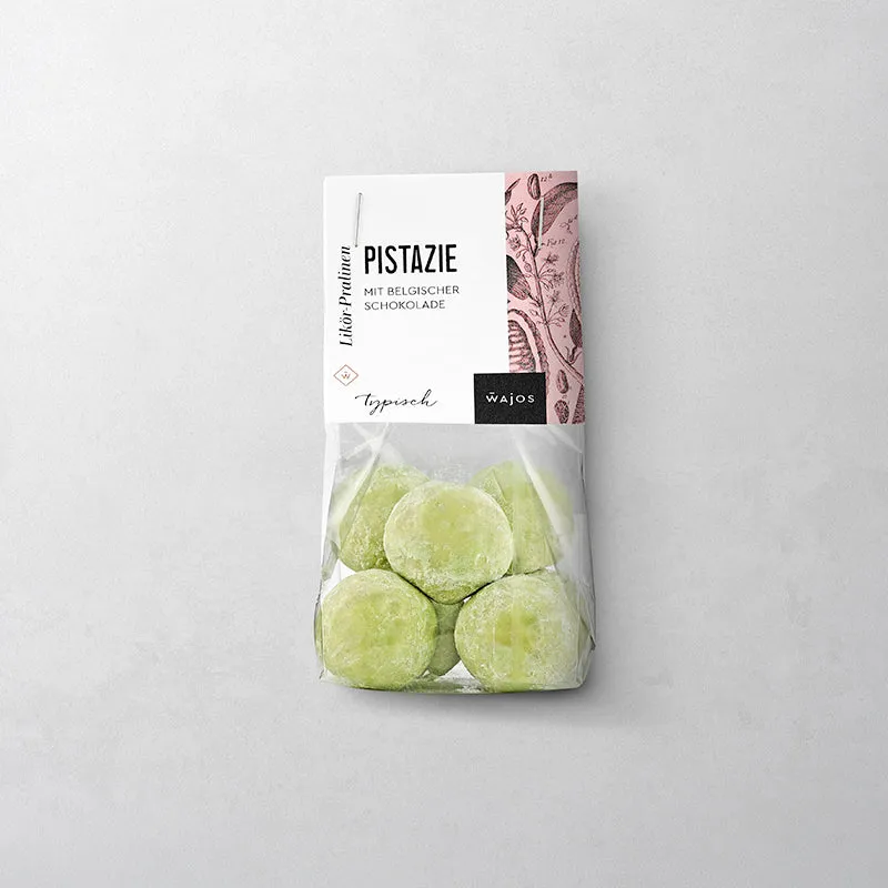 Likör-Pralinen mit Pistazien und belgischer Schokolade
