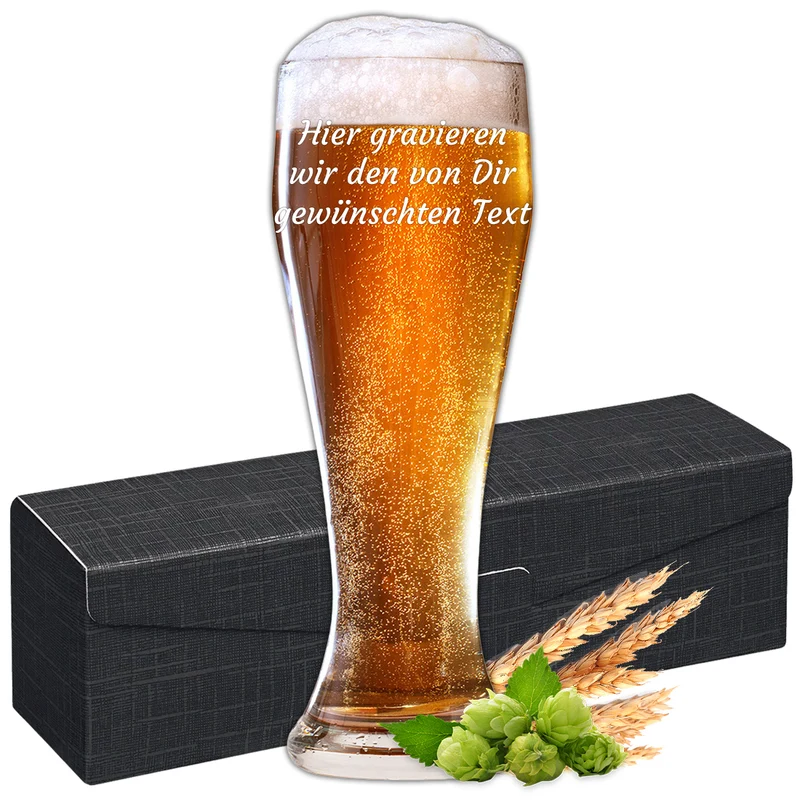 Personalisiertes Weizenbierglas 0,5L mit Gravur