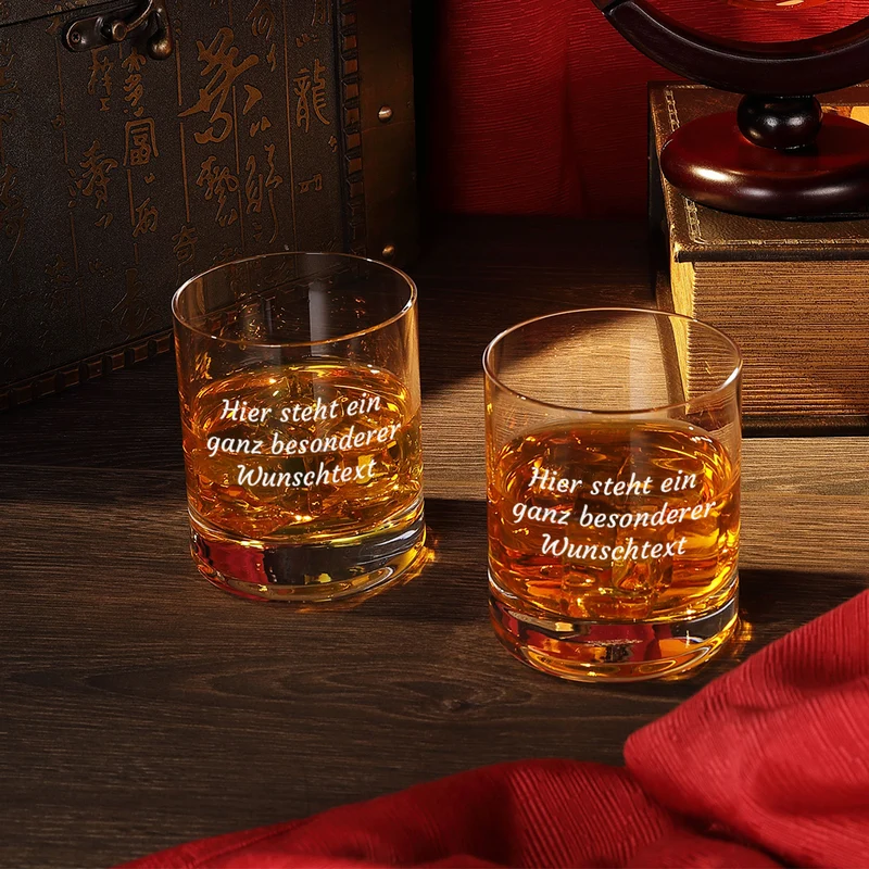 2-teiliges Whisky-Set Dekanter 850 ml & Tumbler 320 ml mit Wunschtext