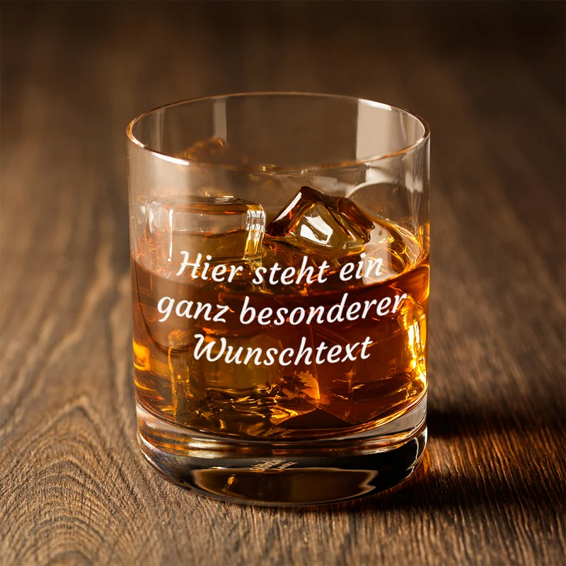 2-teiliges Whisky-Set Dekanter 850 ml & Tumbler 320 ml mit Wunschtext