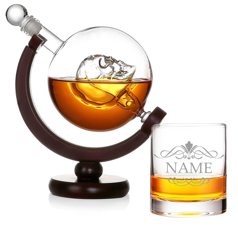Whisky-Set Karaffe 850 ml mit Whiskyglas 320 ml - mit Wunschgravur