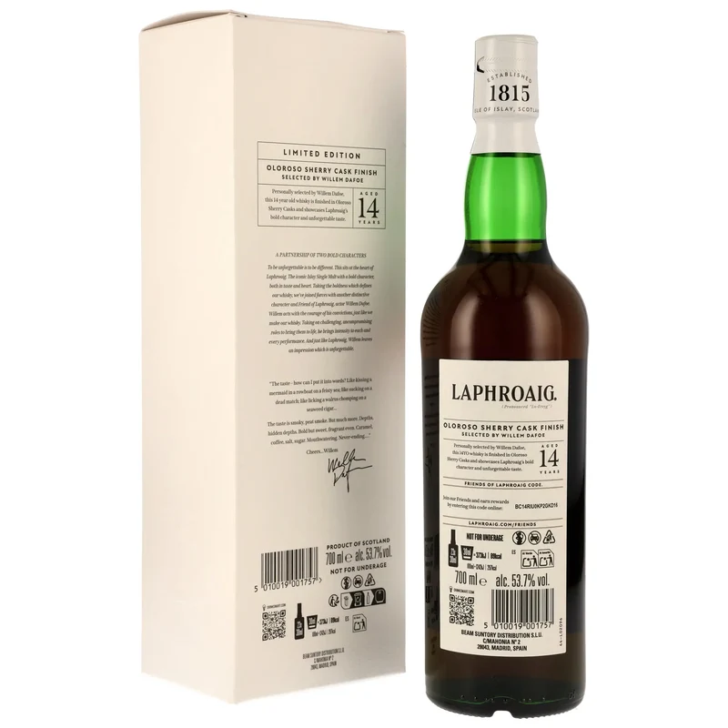 Laphroaig Willem Dafoe 14 Jahre