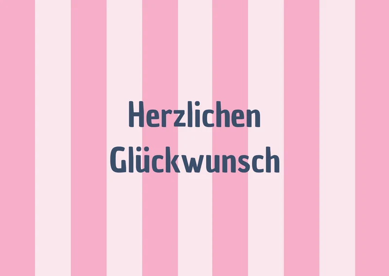 Grußkarte Herzlichen Glückwunsch (Streifen)