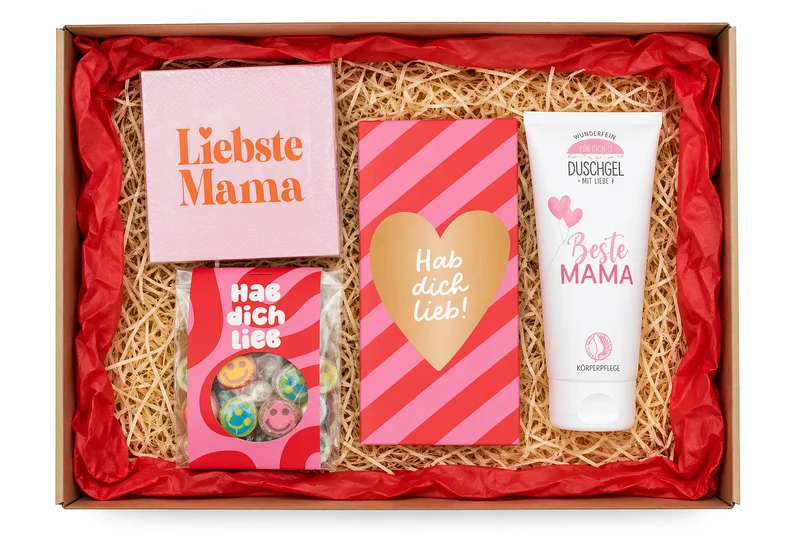 Geschenkbox „I love you mum" zum Geburtstag, Weihnachten, Muttertag oder einfach so!