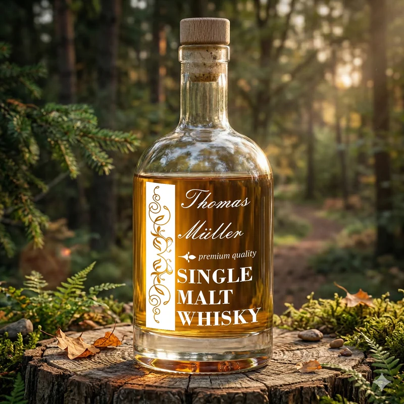 Whisky Flasche 0,7 Liter mit personalisierter Wunschgravur