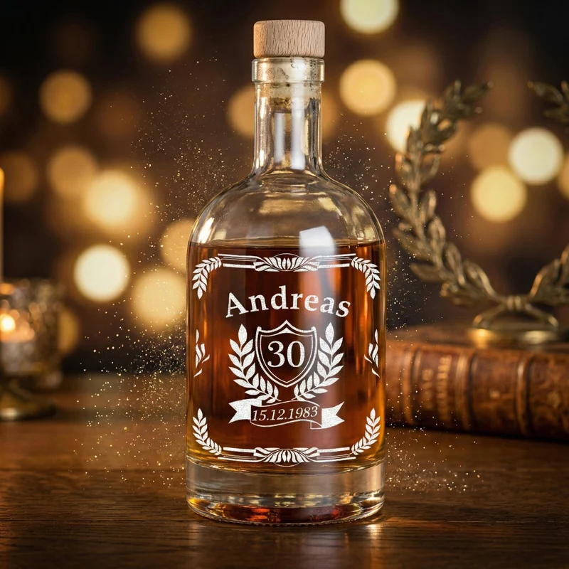 Personalisierte Whiskyflasche 700 ml mit Gravur - Jubiläumsgeschenk