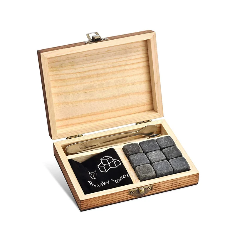 Whisky Geschenkset 5-teilig mit Kühlsteine & Tumbler 320 ml - mit Gravur