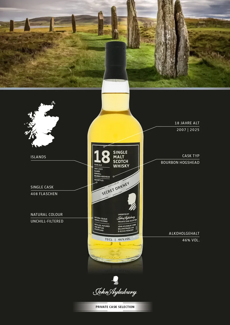 Secret Orkney 18 YO Single Malt John Aylesbury Private Cask Selection 0,7l