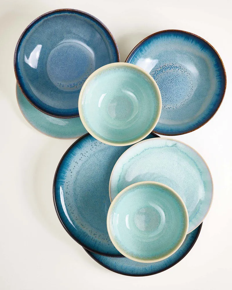 Geschirr-Set Ocean Vibes grünblau mint 32-teilig