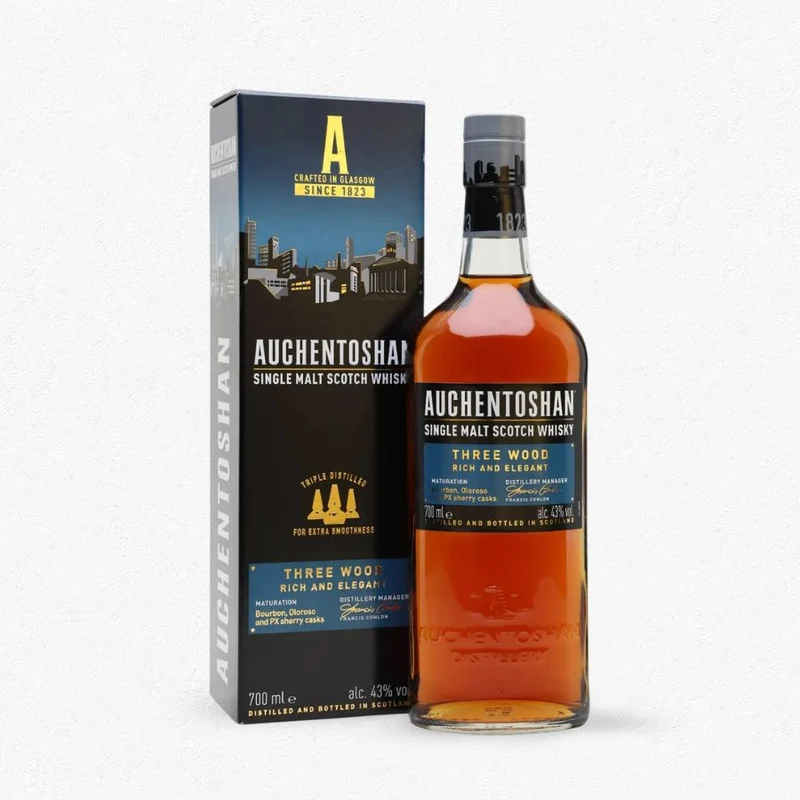 Auchentoshan Three Wood Lowland Single Malt Whisky 43% 0,7L