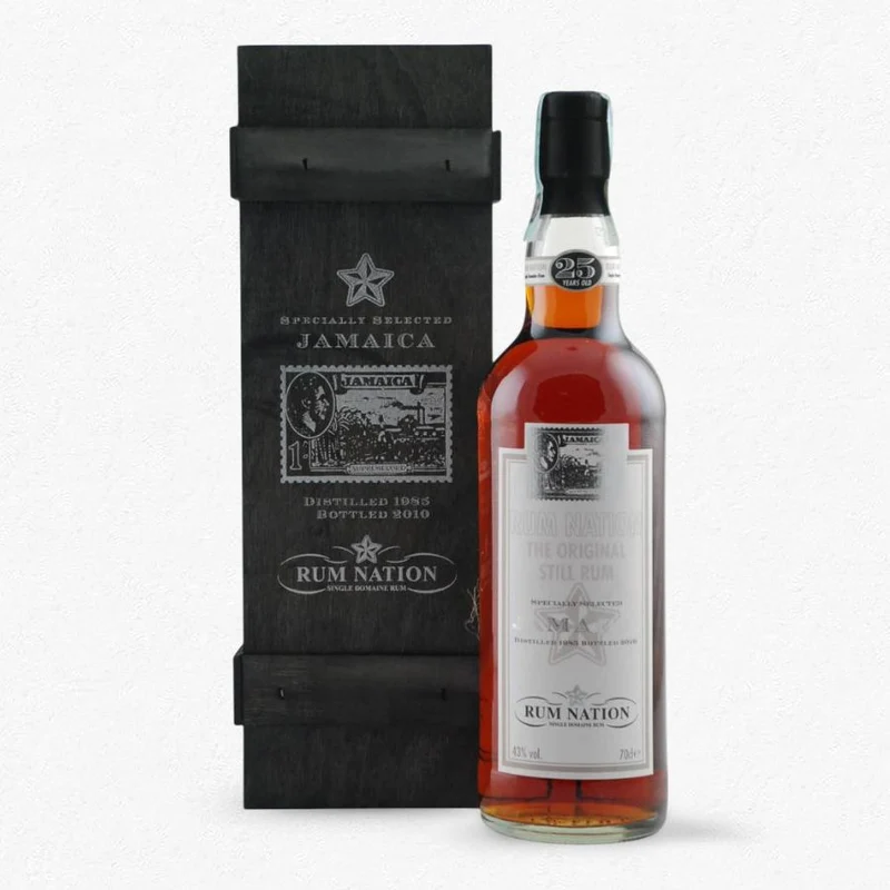 Rum Nation 25YO Jamaica 1985 Supreme Lord V First Bottling 2010 43% 0,7L - Holzbox