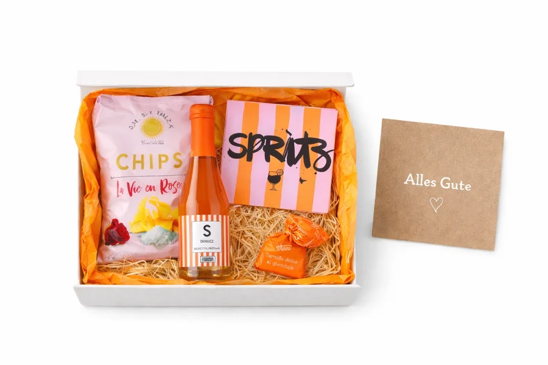 Geschenkbox "Kleiner Sprizz"- Deine geniale Apperitiv Box (alkoholfrei)