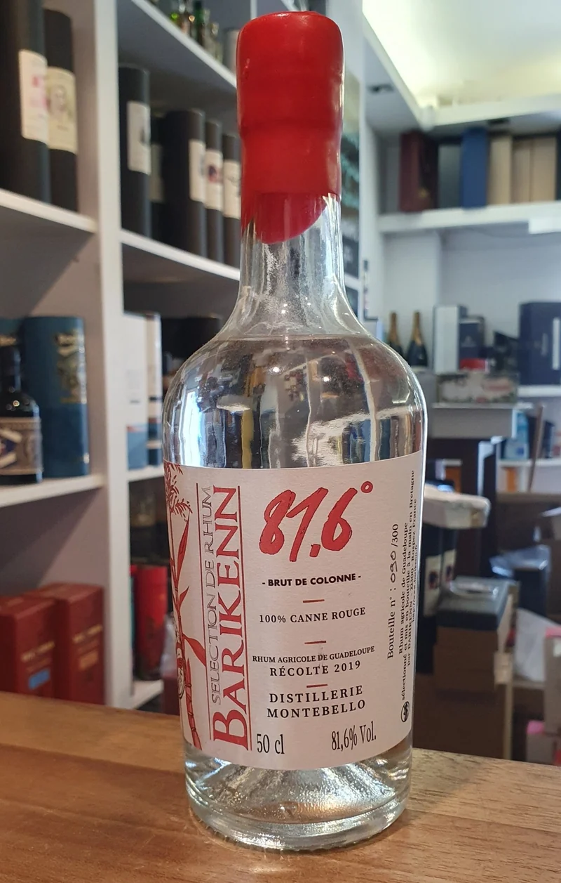 X Guadeloupe Brut de Colonne Barikenn 0,5l 81,6 % vol. Rum Rhum Agricole