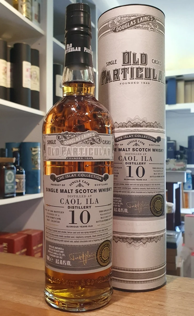 X Caol Ila 2015 Ruby Port single cask 10 y Old Particular 48,4% vol. 0,7l Whisky Douglas Laing #dl20720