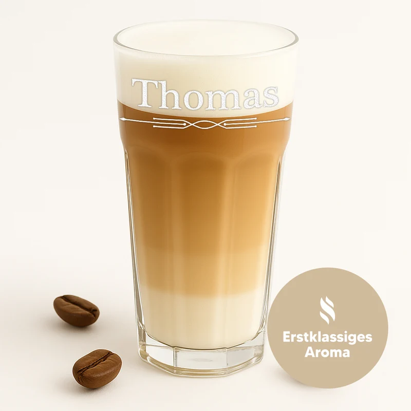 Kaffeeglas 480 ml mit personalisierter Gravur