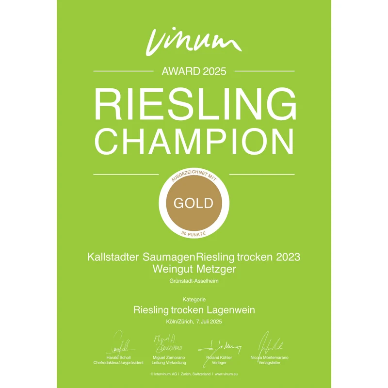 Riesling Kallstadter Saumagen - WG Metzger 0,75l