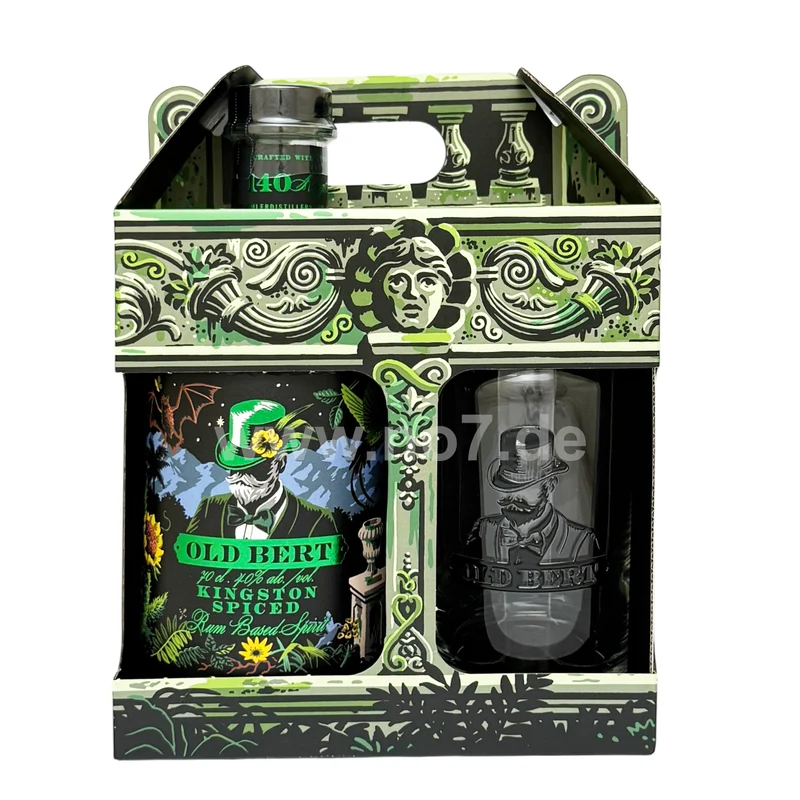 Set Michlers Old Bert Spiced Jamaican Kingston + Glas 0,7l