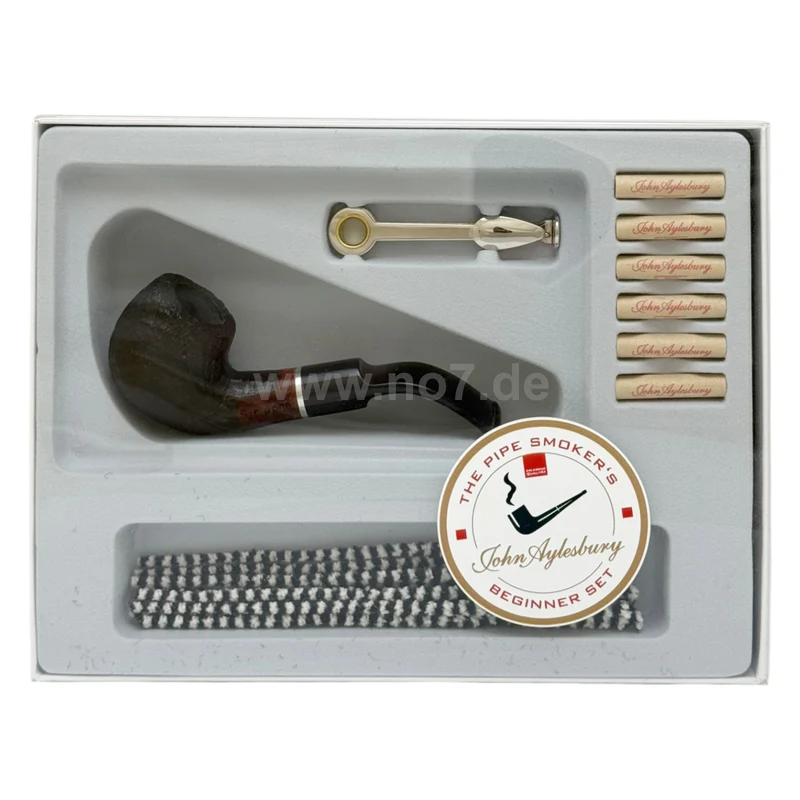 Gebogene Pfeife sandgestrahlt im günstigen Beginner Set BASIC John Aylesbury