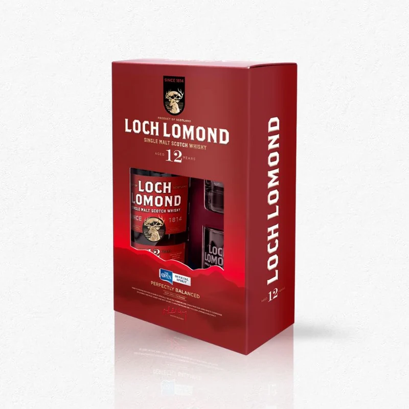 Loch Lomond 12YO Single Malt Scotch Whisky 46% 0,7L inkl. 2 Gläsern - Geschenkset