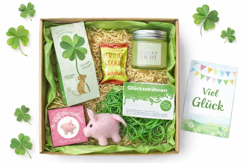 🍀 Glücks-Geschenkbox – Das perfekte „Viel Glück“-Geschenk