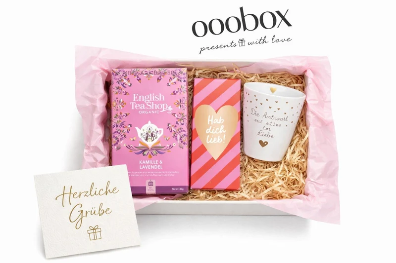 Geschenkbox „Die Antwort ist Liebe“ – Überraschung für Fernbeziehungen