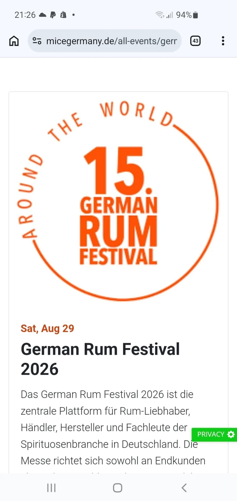 Nobilis Guyana Enmore 1992 MEC bottled for German Rum Fest 2026 0,7l #57 56,6%vol. single cask rum
