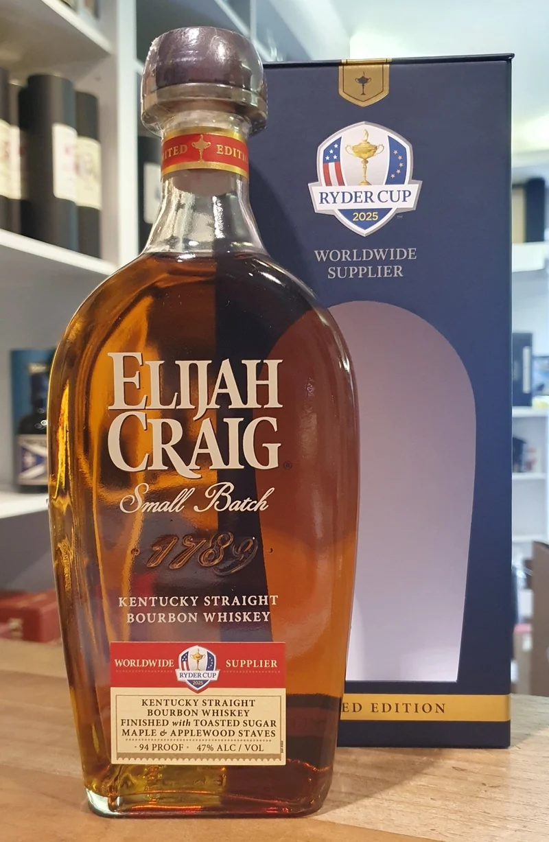 Elijah Craig Ryder Cup Maple and Applewood stave 0,7l 47 % vol. Bourbon Whiskey