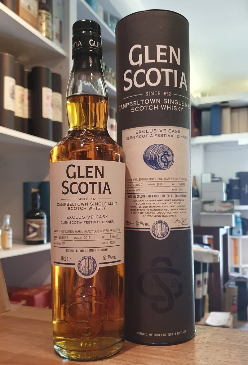 X Glen scotia 2016 Exclusive Festival Dinner PX cask 2026 0,7l 53,7% vol. Whisky #23/8927