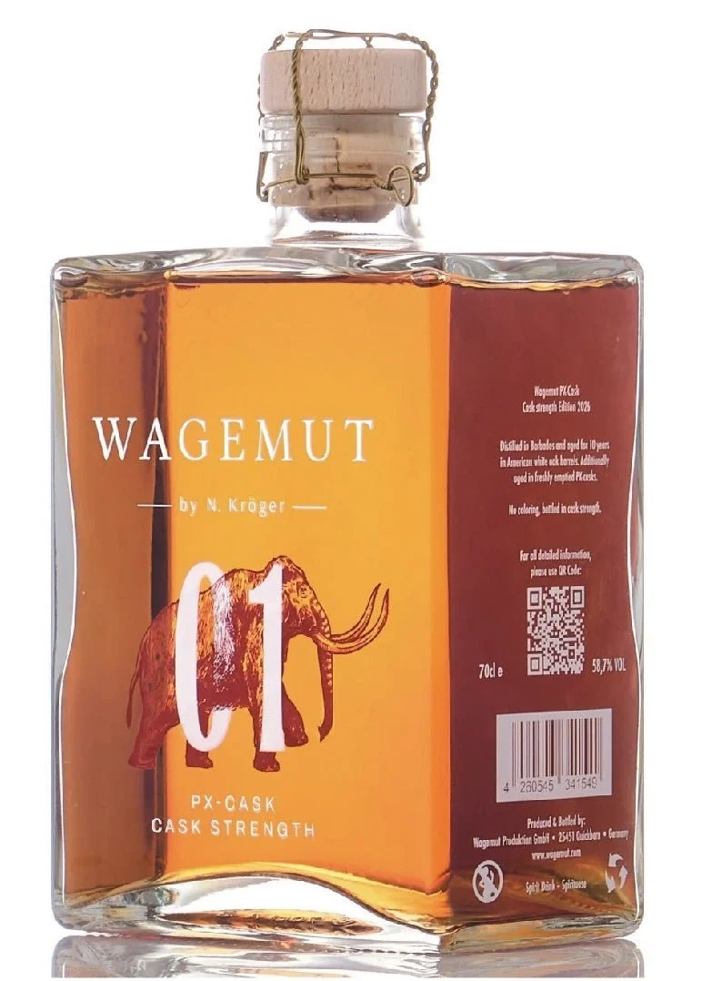 X Wagemut 01 Cask Strength 10 y PX Cask Barbados Rum Spirituose 0,7l 58,7%vol.