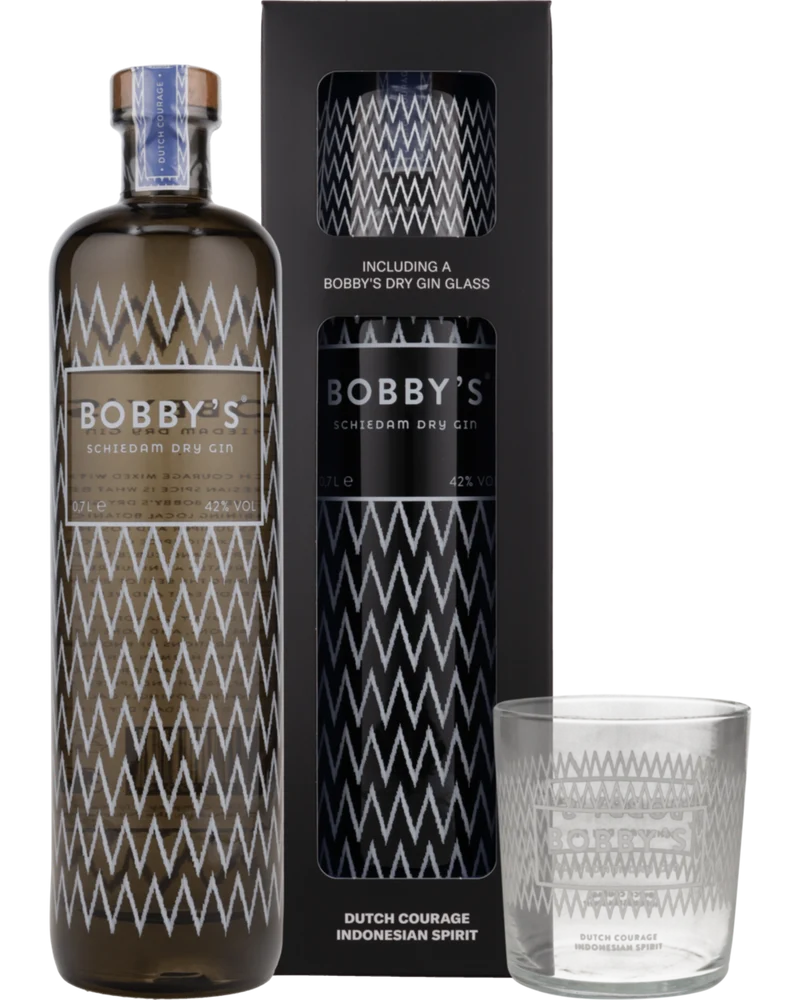 BOBBY’S - Schiedam Dry Gin Giftpack mit Tumbler - 42% Vol.