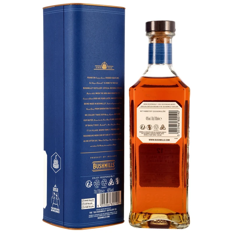 BUSHMILLS - 12 Jahre Three Woods Irish Single Malt Whiskey – 40% Vol.